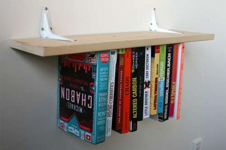 inverted bookshelf