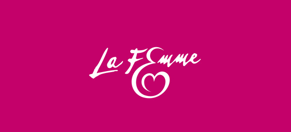 la femme Ten logos with heart