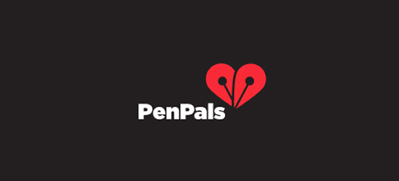 pen pals Ten logos with heart