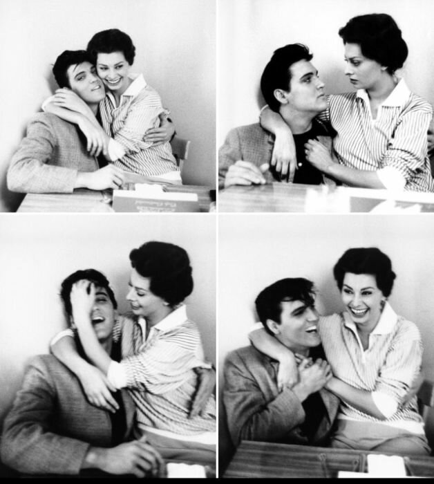 elvis presley and sophia loren by bob willoughby 1958