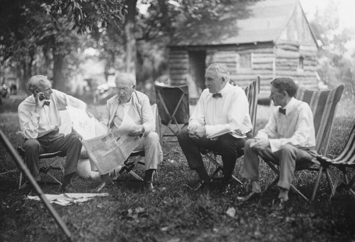 henry ford thomas edison warren g harding and harvey firestone maryland 1921